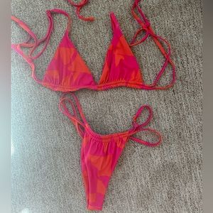Tiger Mist Pink and Orange Bikini